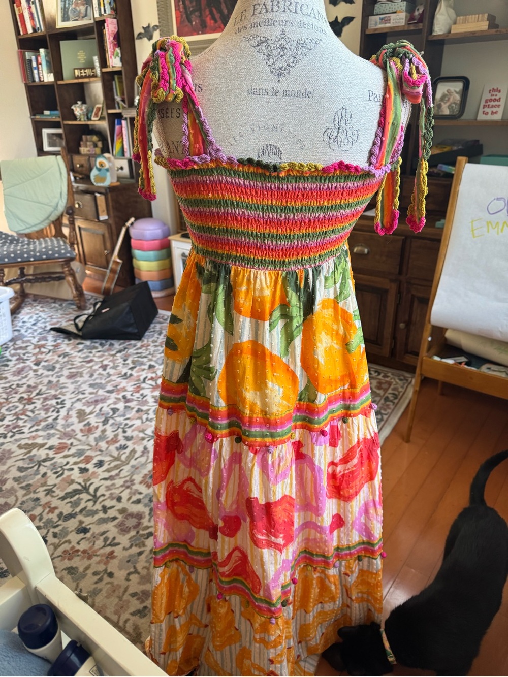 Farm Rio Tie-Shoulder Tiered Maxi Dress in Multicolor - medium - Picture 8 of 12